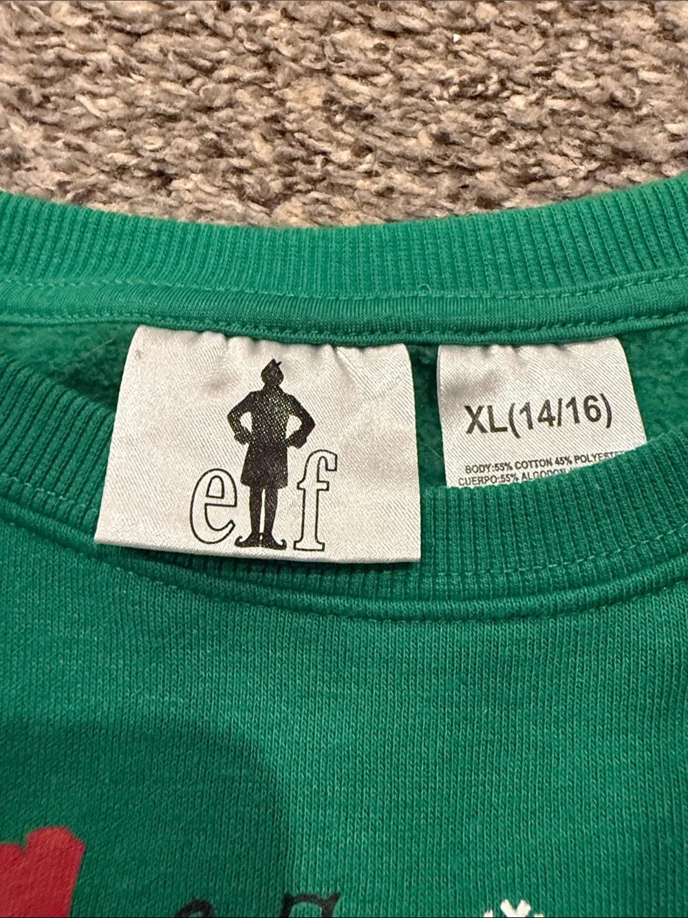 Hoodie and t shirt from Elf movie
